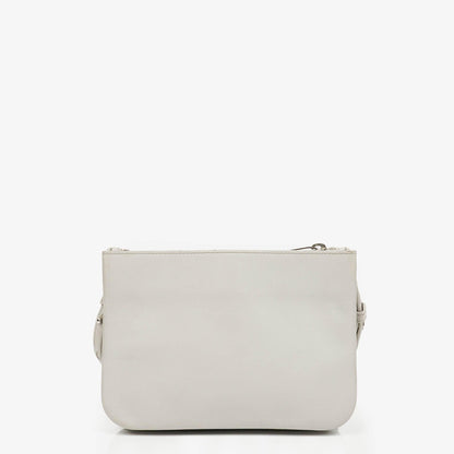 Yves Saint Laurent Pouch Line Mini Crossbody Bag aus grauem Leder