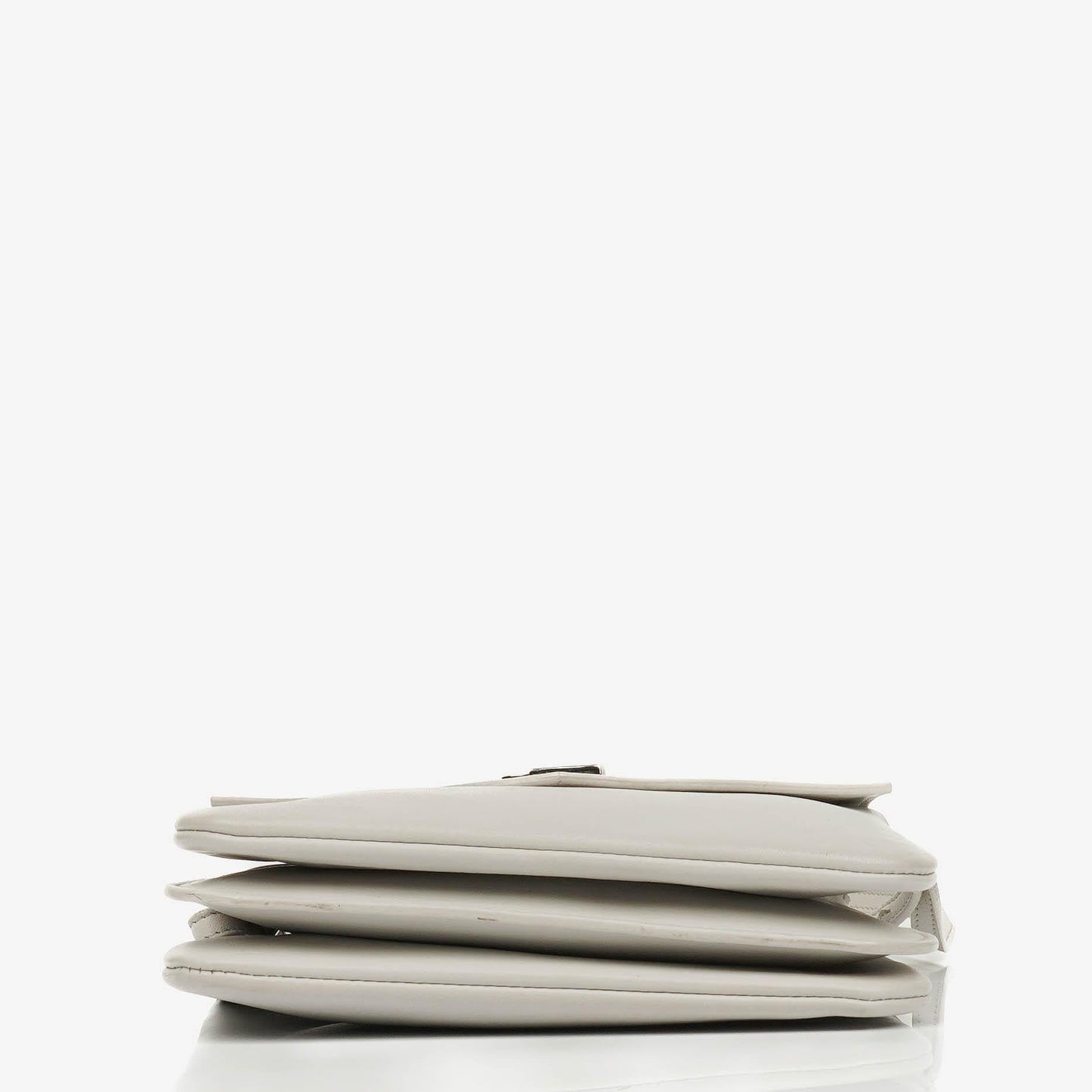 Yves Saint Laurent Pouch Line Mini Crossbody Bag aus grauem Leder