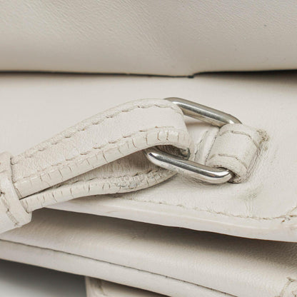 Yves Saint Laurent Pouch Line Mini Crossbody Bag aus grauem Leder