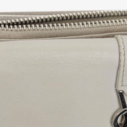 Yves Saint Laurent Pouch Line Mini Crossbody Bag aus grauem Leder