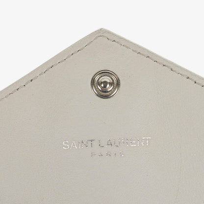 Yves Saint Laurent Pouch Line Mini Crossbody Bag aus grauem Leder