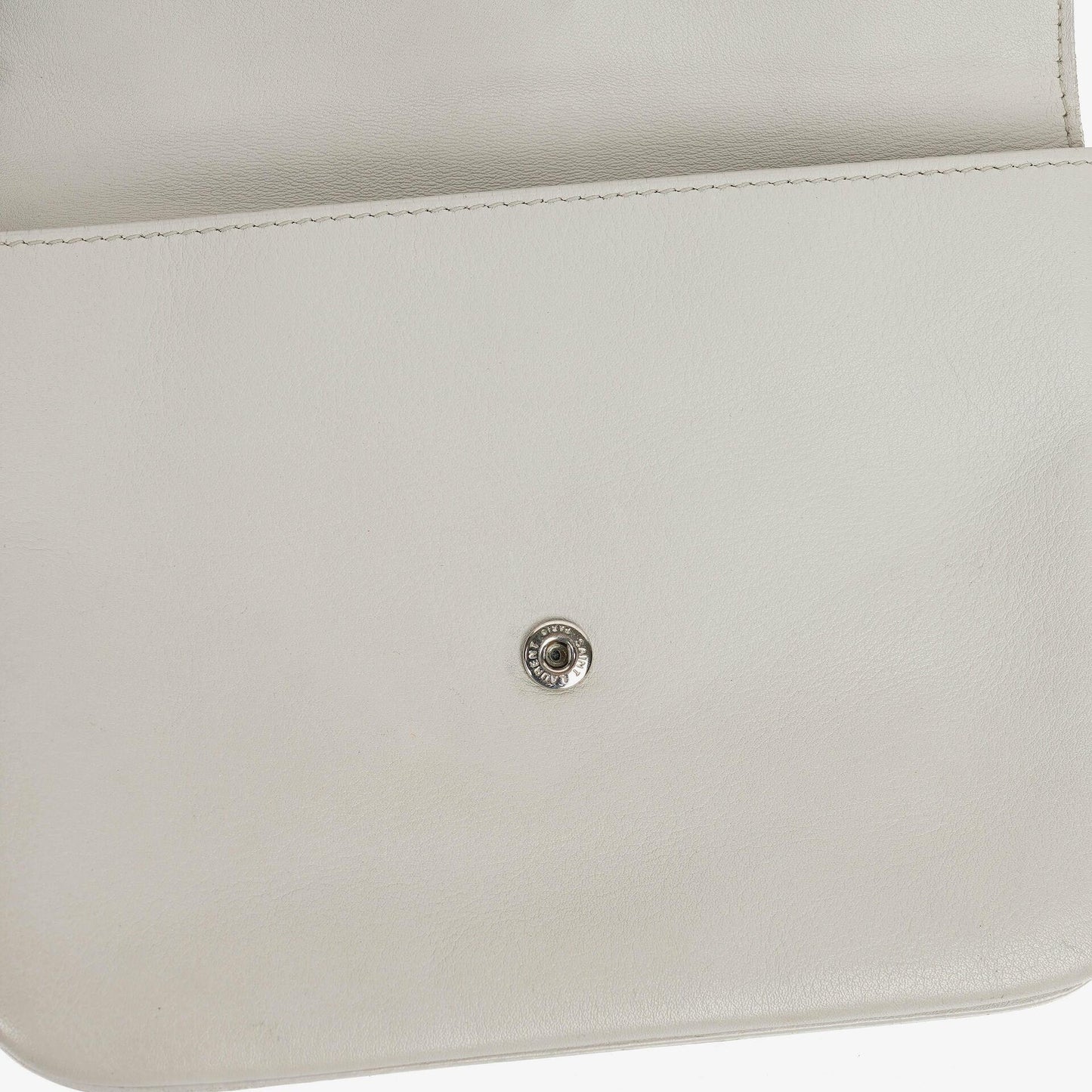 Yves Saint Laurent Pouch Line Mini Crossbody Bag aus grauem Leder