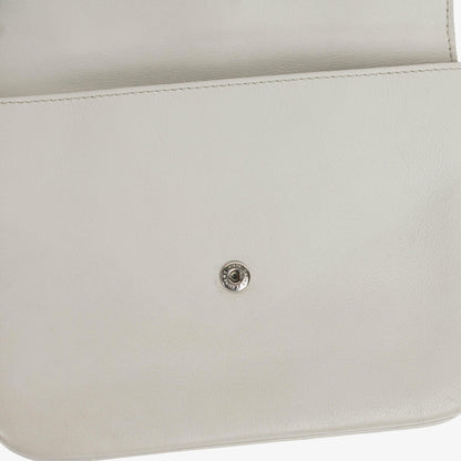 Yves Saint Laurent Pouch Line Mini Crossbody Bag aus grauem Leder