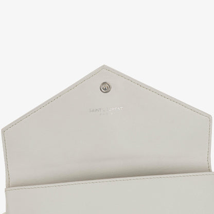 Yves Saint Laurent Pouch Line Mini Crossbody Bag aus grauem Leder