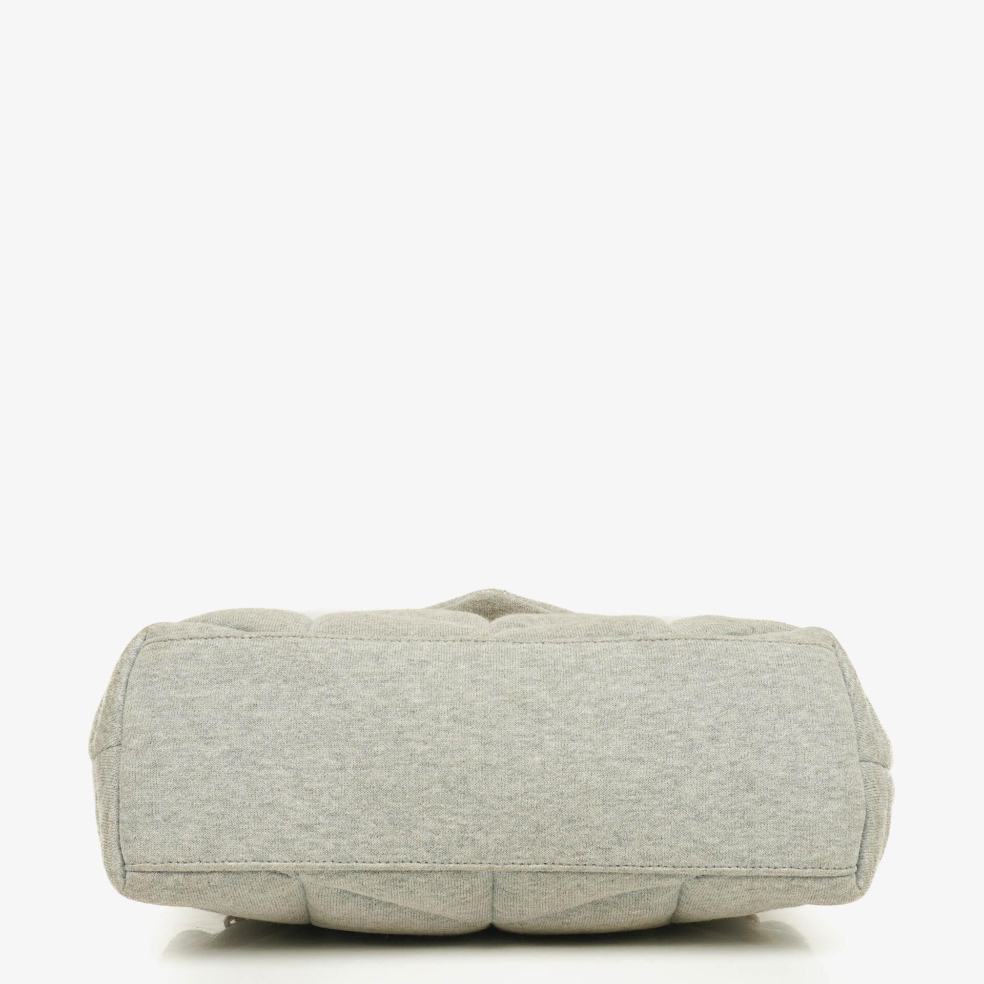 Yves Saint Laurent Loulou Puffer Tasche aus grauem gestepptem Jersey
