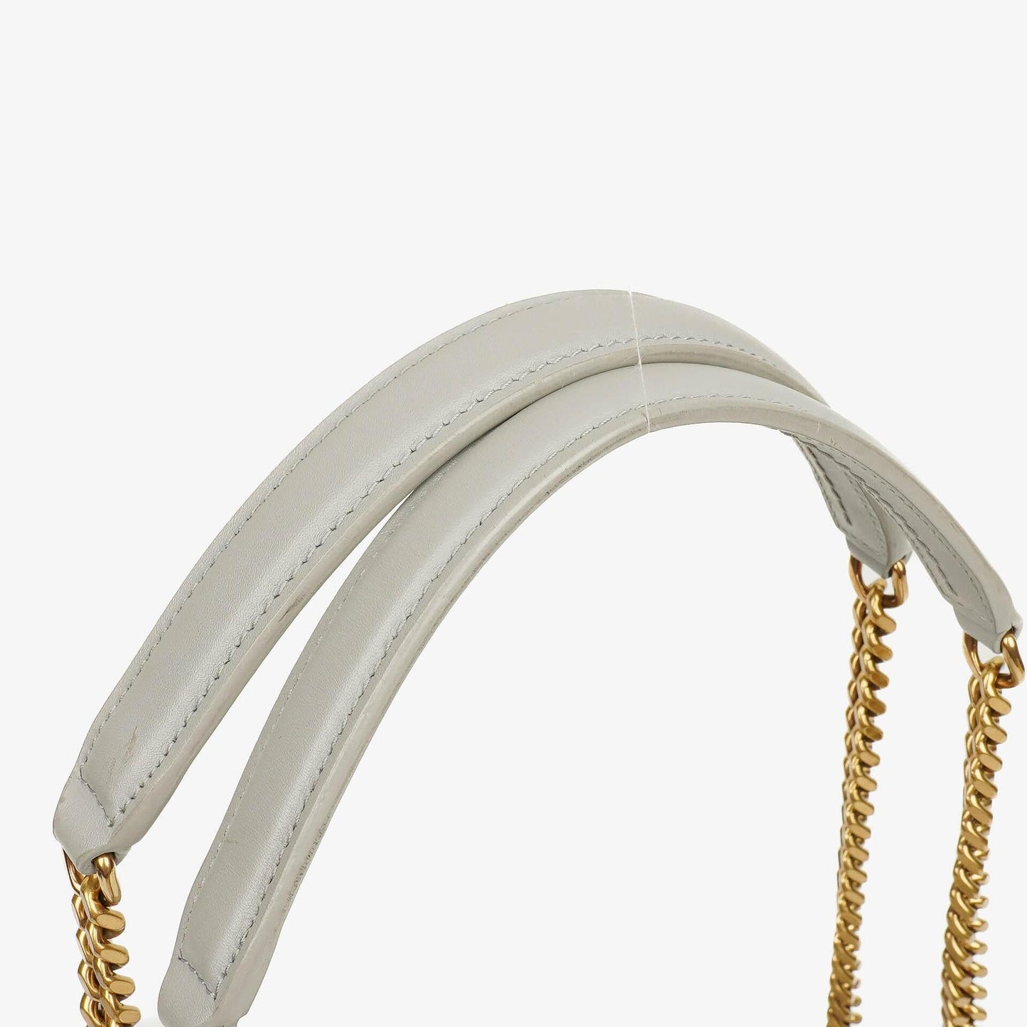 Yves Saint Laurent Loulou Puffer Tasche aus grauem gestepptem Jersey