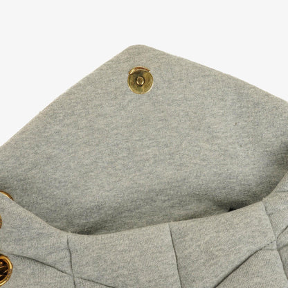 Yves Saint Laurent Loulou Puffer Tasche aus grauem gestepptem Jersey