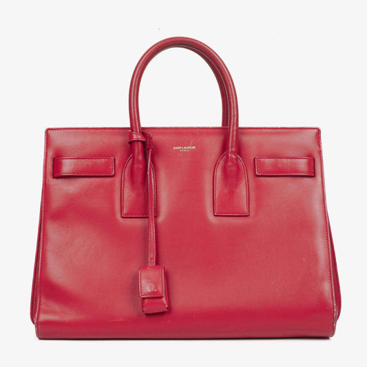 Saint Laurent Kleine Sac de Jour Tasche aus rotem Leder