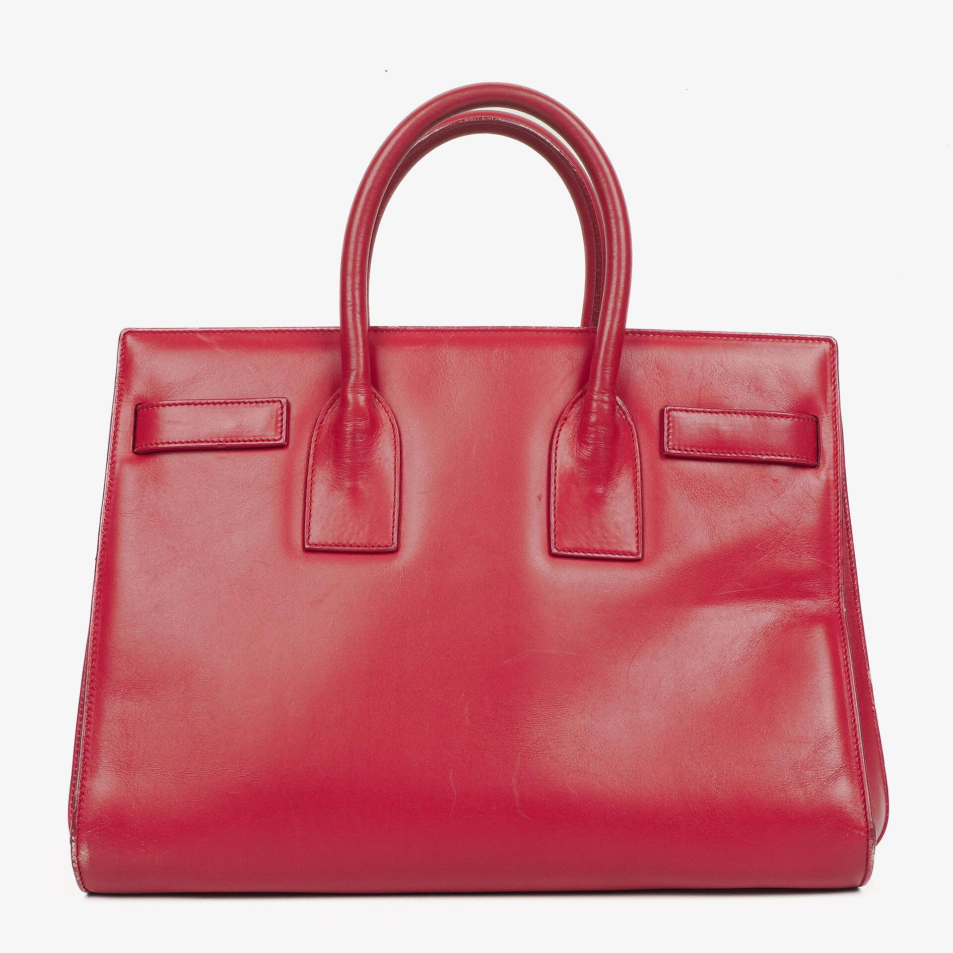 Saint Laurent Kleine Sac de Jour Tasche aus rotem Leder