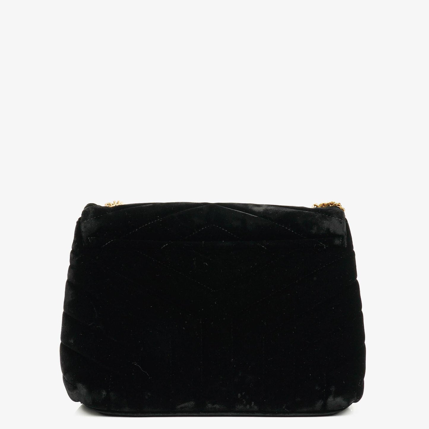 Yves Saint Laurent Kleine Loulou Kettentasche aus Samt mit Y-Stepp-Monogramm