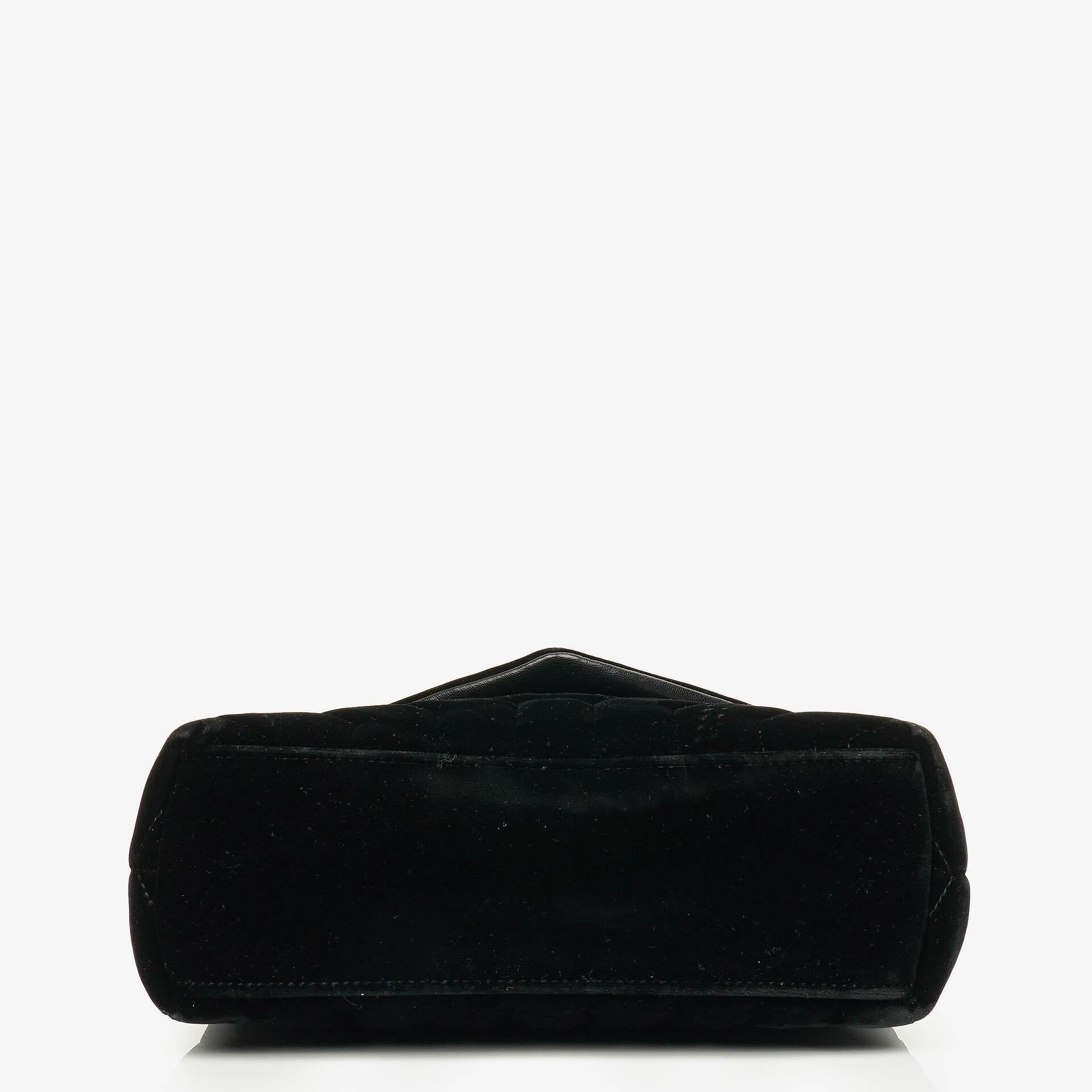 Yves Saint Laurent Kleine Loulou Kettentasche aus Samt mit Y-Stepp-Monogramm