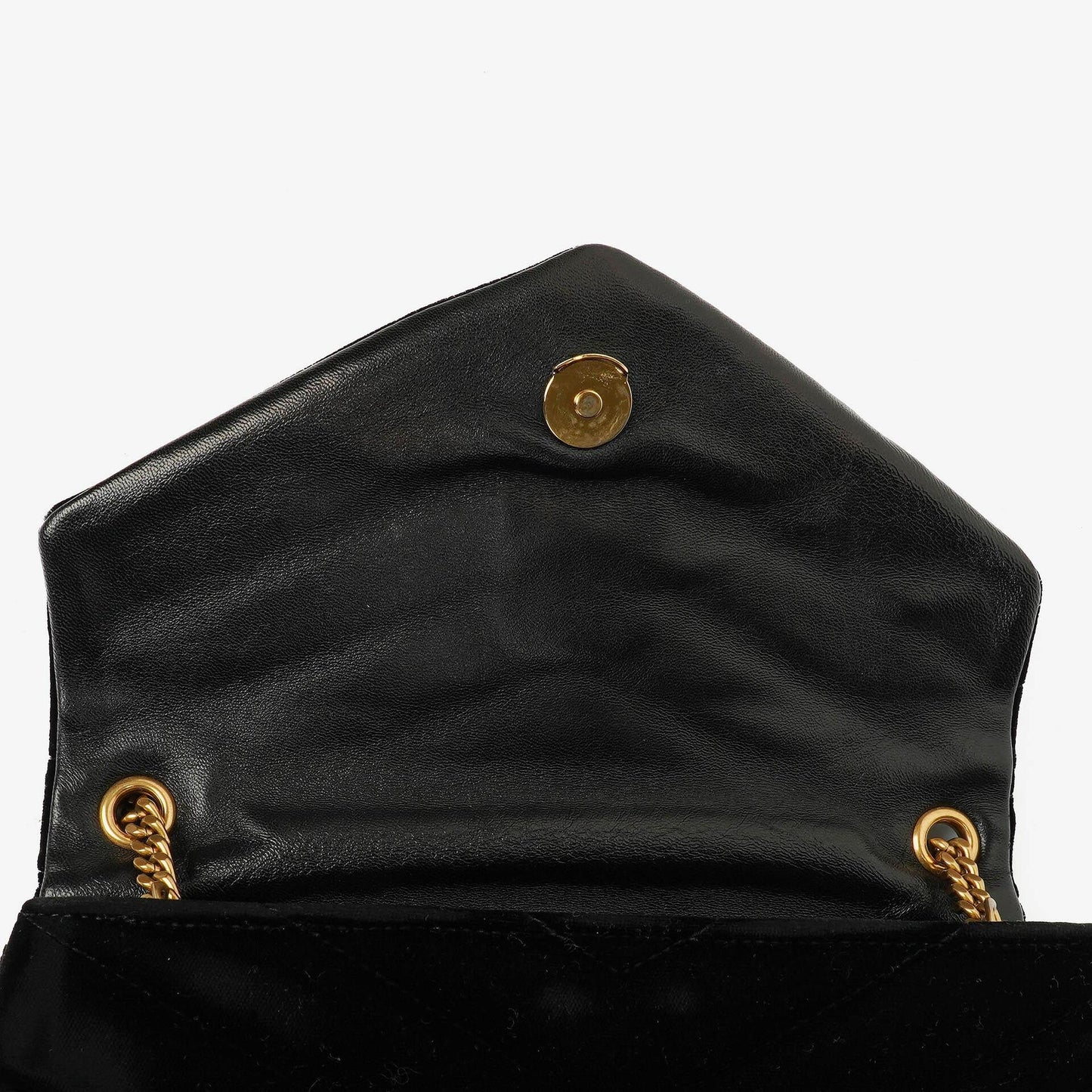 Yves Saint Laurent Kleine Loulou Kettentasche aus Samt mit Y-Stepp-Monogramm